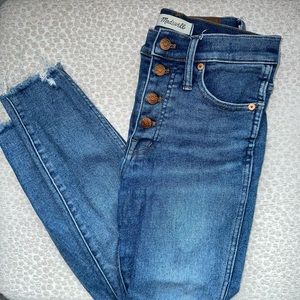 Madewell 10” High Rise Medium Wash Jeans